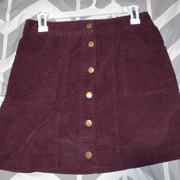 Purple corduroy skirt - Picture 1 of 3